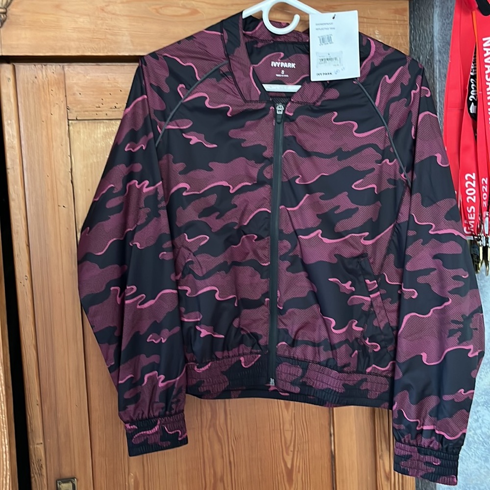 IVY PARK Camo Print Woven Bomber Jacket small NWT